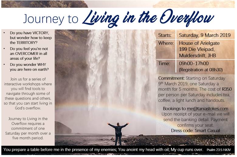 Journey To Living In The Overflow-Journey 1-9 March19