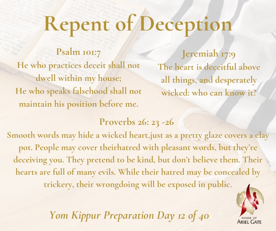Yom Kippur Preparation Day 12 of 40
