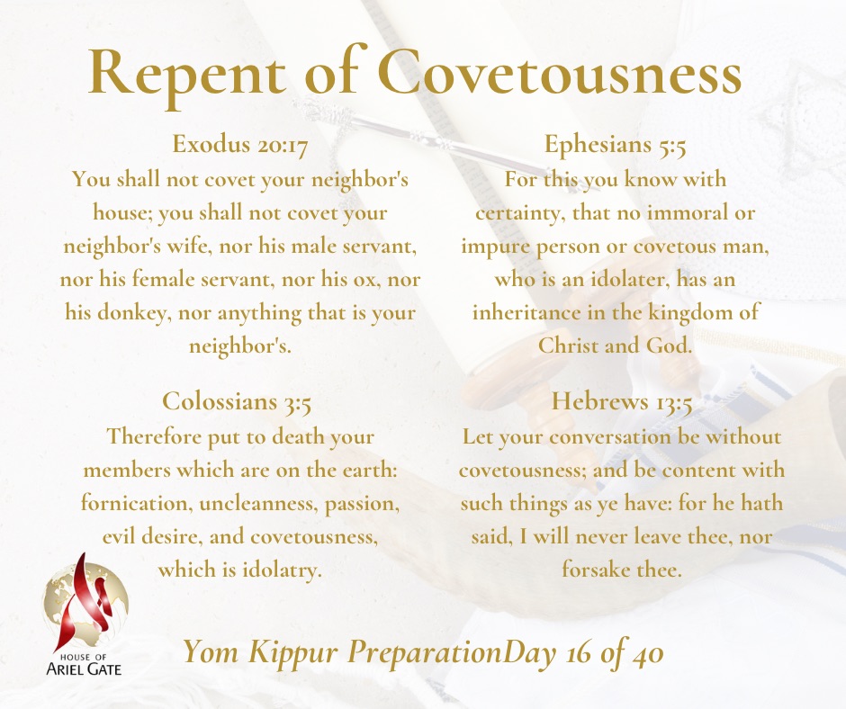 Yom Kippur Preparation Day 16 of 40
