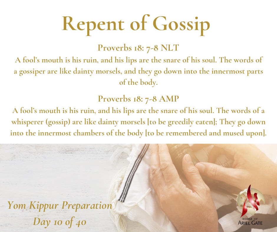 Yom Kippur Preparation Day 10 of 40