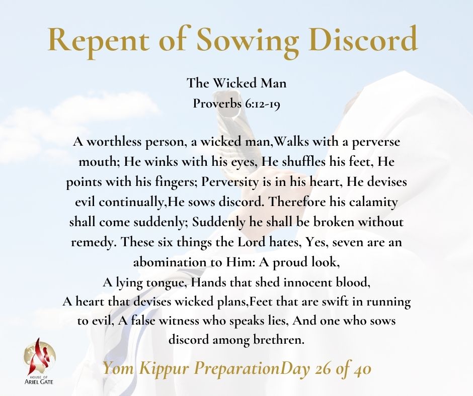 Yom Kippur Preparation Day 26 of 40