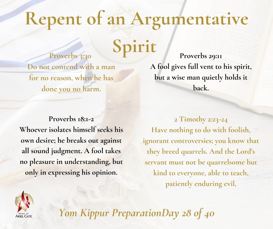 Yom Kippur Preparation Day 28 of 40