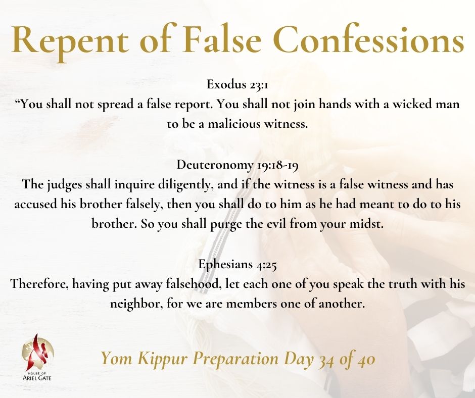 Yom Kippur Preparation Day 34 of 40