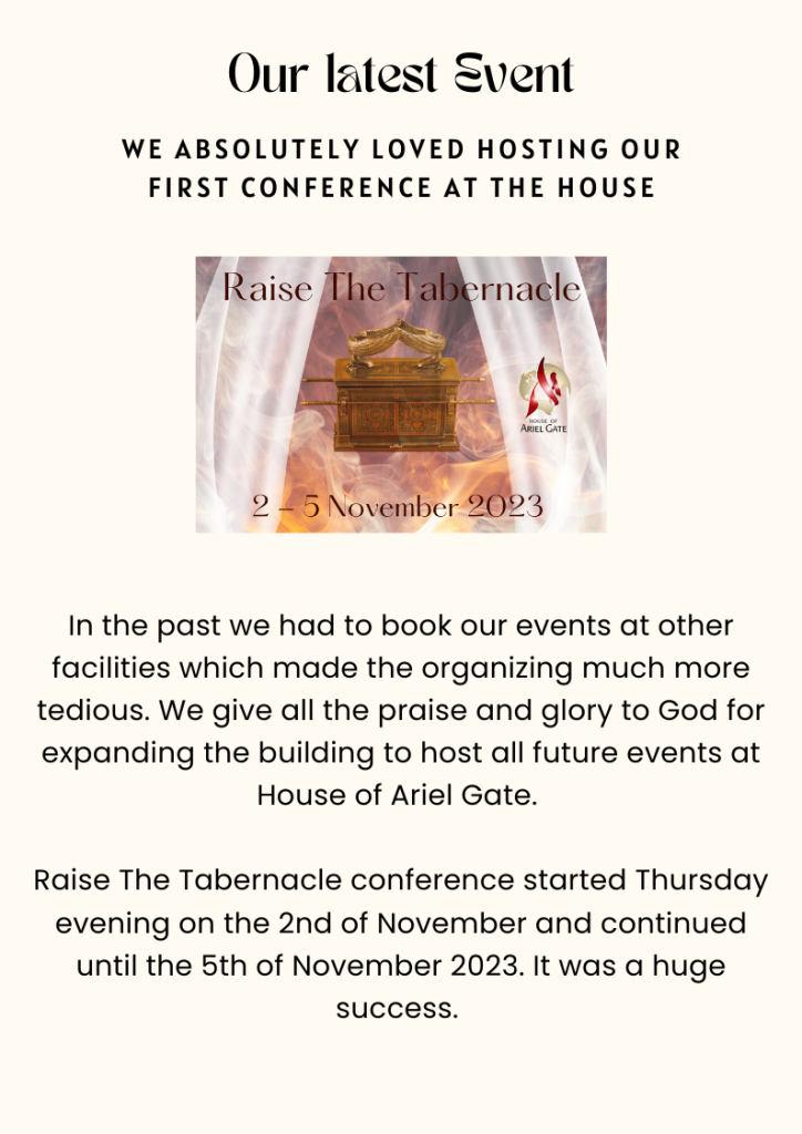 Conference 2023: Raise The Tabernacle